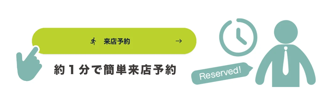 約１分で簡単来店予約